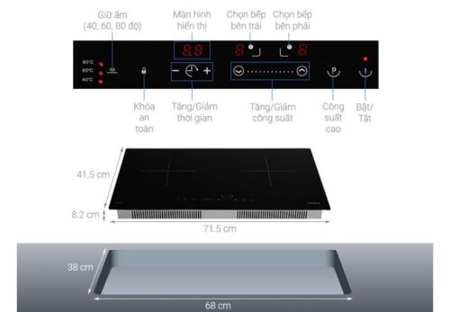 Bếp điện từ đôi Hafele HC-I2712A 536.61.716 3 hafele hc i2712a 536.61.716 2