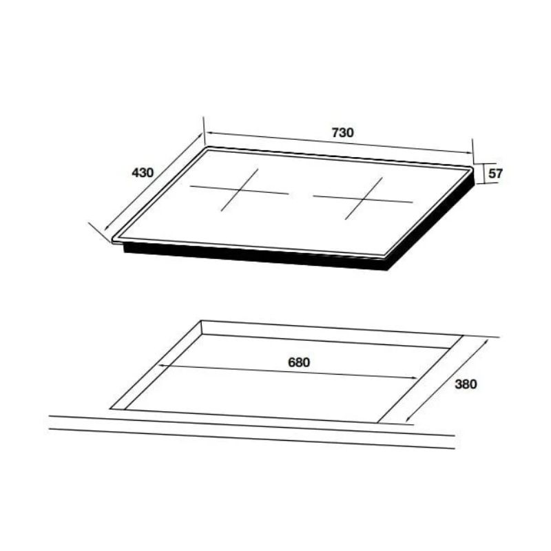 Bếp điện từ đôi Hafele HC-I2712A 536.61.716 Bếp điện từ đôi Hafele HC-I2712A 536.61.716