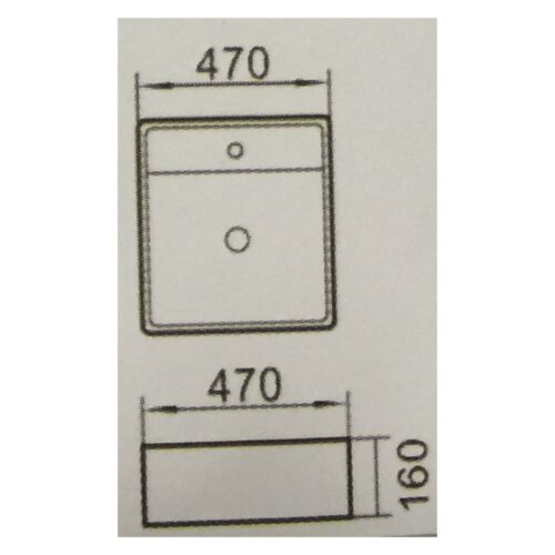 Chậu rửa Govren LAD-025 3 Kích thước chậu rửa Govren LAD-025