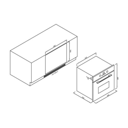 Lò Nướng 5 Chức Năng Malloca EB-56ERG-5BC15 3 Kích thước lò nướng 5 Chức Năng Malloca EB-56ERG-5BC15