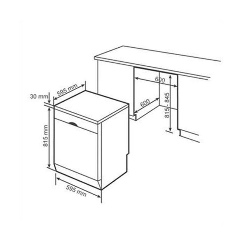 Kích thước máy rửa bát độc lập Siemens SN23EW14CE-iQ300 (2022) Kích thước máy rửa bát độc lập Siemens SN23EW14CE-iQ300 (2022)