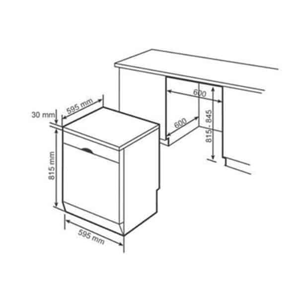 Kích thước của Máy rửa bát độc lập Siemens SE23HI60CE-iQ300 (2022) Kích thước của Máy rửa bát độc lập Siemens SE23HI60CE-iQ300 (2022)