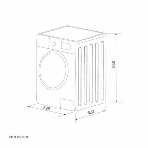 Máy sấy quần áo Malloca MTD-B0603E 3 Kích thước của Máy sấy quần áo Malloca MTD-B0603E