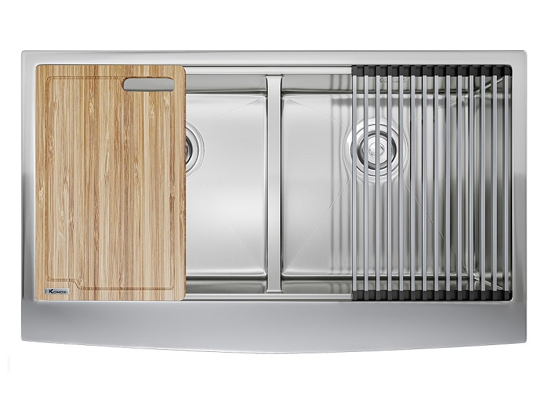 chau-rua-bat-konox-workstation-apron-sink-kn8751da-curve chau rua bat konox workstation apron sink kn8751da curve
