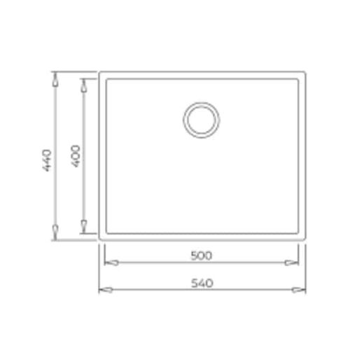 Chậu rửa bát TEKA Square 50.40 TG 3 Kích thước của Chậu rửa bát TEKA Square 50.40 TG
