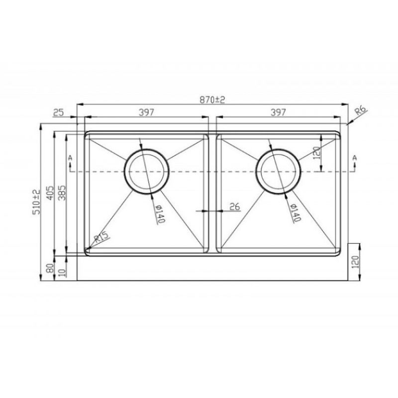 Kích thước chậu rửa bát Konox Workstation - Apron Sink KN8751DA Retta Kích thước chậu rửa bát Konox Workstation - Apron Sink KN8751DA Retta
