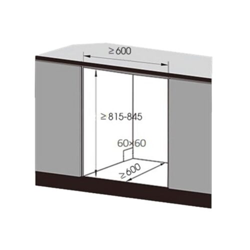 Máy rửa bát Texgio TGF6019B 3 Kích thước lắp đặt máy rửa bát Texgio TGF6019B