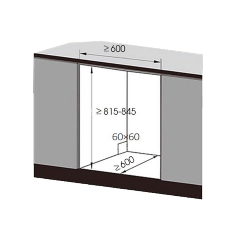 Kích thước lắp đặt máy rửa bát Texgio TGF6019B Kích thước lắp đặt máy rửa bát Texgio TGF6019B