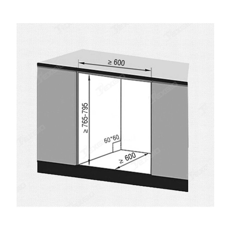 Kích thước lắp đặt máy rửa bát Texgio TGFPCM795B Kích thước lắp đặt máy rửa bát Texgio TGFPCM795B