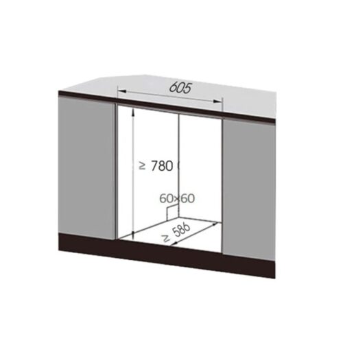 Máy rửa bát Texgio TG21H775B 3 Kích thước lắp đặt máy rửa bát Texgio TG21H775B