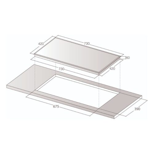 Bếp từ Lorca TA-1009 Plus 3 Kích thước Bếp từ Lorca TA-1009 Plus