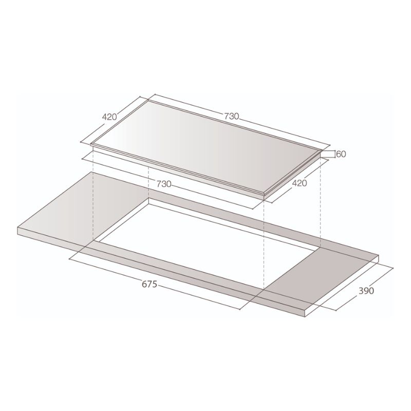 Kích thước Bếp từ Lorca TA-1009 Plus Kích thước Bếp từ Lorca TA-1009 Plus