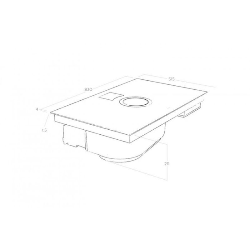 Kích thước bếp từ kết hợp máy hút mùi Elica NIKOLATESLA SWITCH BL/A/80 PRF0146212 Kích thước bếp từ kết hợp máy hút mùi Elica NIKOLATESLA SWITCH BL/A/80 PRF0146212