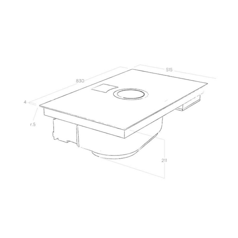 Kích thước bếp từ kết hợp máy hút mùi Elica NIKOLATESLA SWITCH BL/F/80 PRF0146210 Kích thước bếp từ kết hợp máy hút mùi Elica NIKOLATESLA SWITCH BL/F/80 PRF0146210