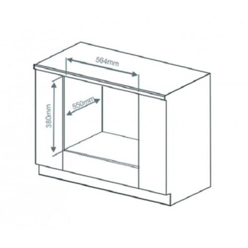 Lò vi sóng kết hợp nướng Elica EPBI MWO 280 TOUCH BK 6 Kích thước lò vi sóng kết hợp nướng Elica EPBI MWO 280 TOUCH BK