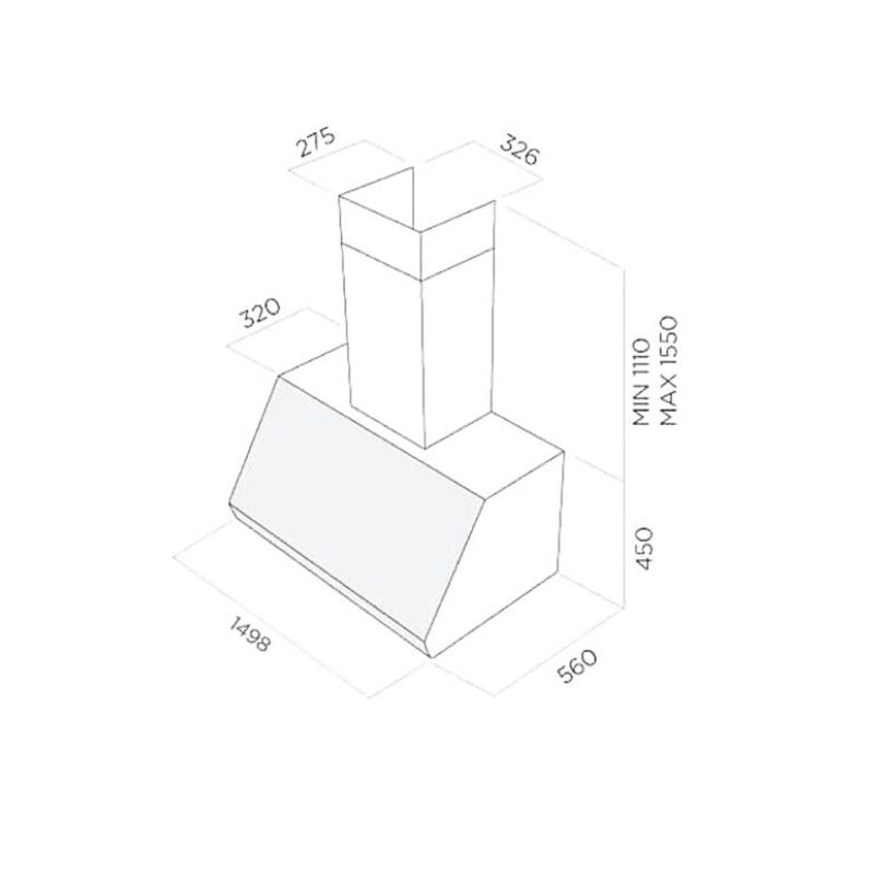 Máy hút mùi Elica PRO EUROPA IX/A/150 Máy hút mùi Elica PRO EUROPA IX/A/150