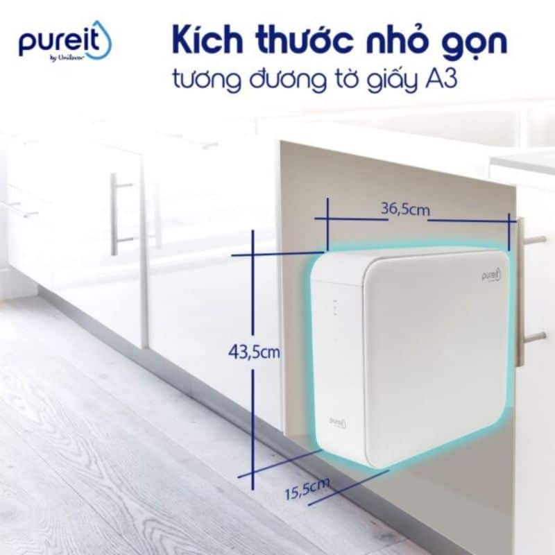 Kích thước Máy lọc nước Unilever Pureit Delica UR5840 Kích thước Máy lọc nước Unilever Pureit Delica UR5840