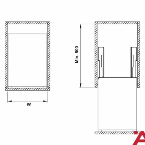 Bộ Đựng Chai Lọ Sonata 300mm Hafele 549.20.038 5 Lắp đặt Bộ Đựng Chai Lọ Sonata 300mm Hafele 549.20.038