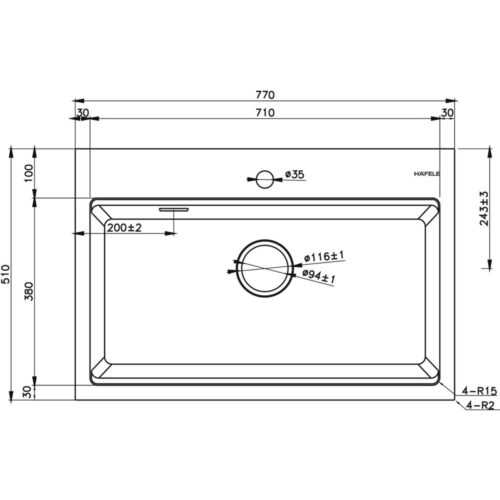 Chậu Rửa Hafele HS22-GEN1S90M - màu Đen 577.25.330 3 577.25.530 1