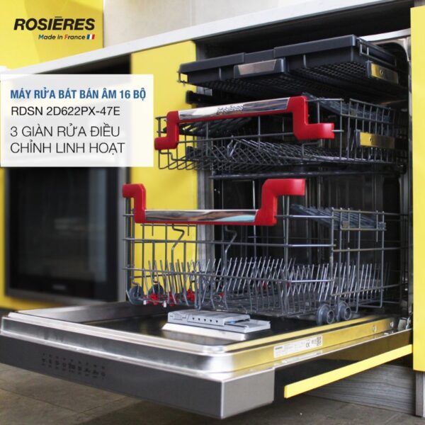 Giàn rửa Máy rửa bát âm tủ Rosieres RDSN 2D622PX-47E-16 bộ Giàn rửa Máy rửa bát âm tủ Rosieres RDSN 2D622PX-47E-16 bộ