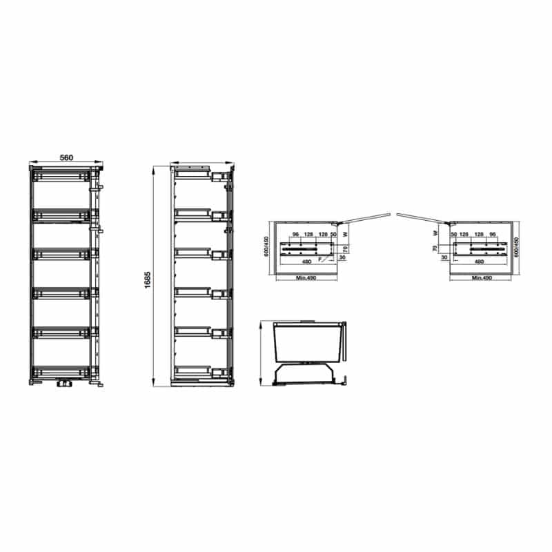 Kích thước Tủ đồ khô Hafele Kosmo Kara Swing 548.65.842 Kích thước Tủ đồ khô Hafele Kosmo Kara Swing 548.65.842