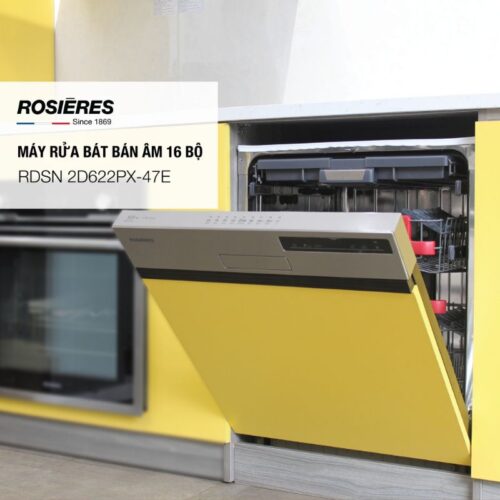 Máy rửa bát âm tủ Rosieres RDSN 2D622PX-47E-16 bộ 3 Thiết kế Máy rửa bát âm tủ Rosieres RDSN 2D622PX-47E-16 bộ