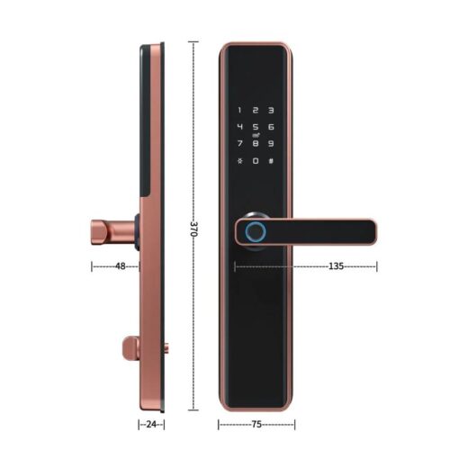 Khóa cửa vân tay Kassler KL-669 COPPER APP (MÀU ĐỒNG) 3 KL 669 COP APP 1