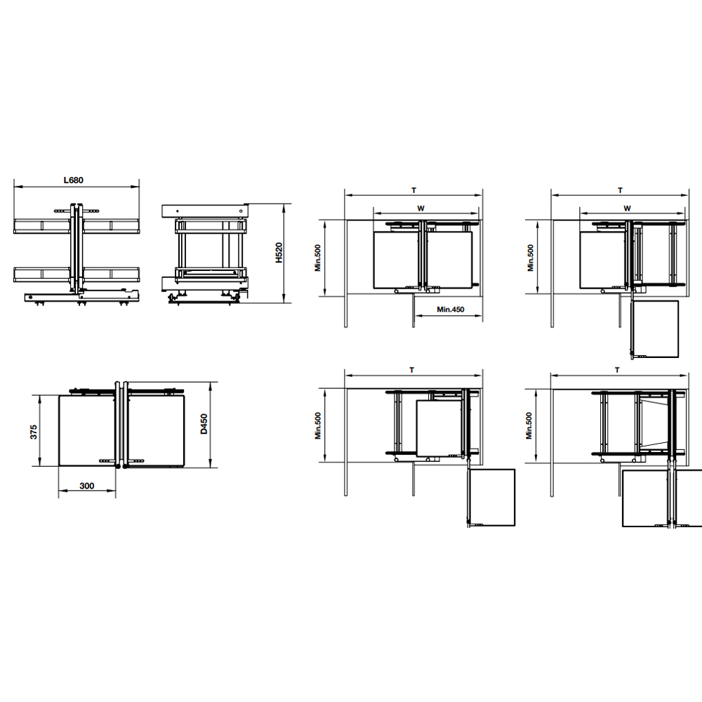hafele-kosmo-olla-595-50-804-1 Kích thước Kệ Góc Hafele Olla 900mm Kosmo 595.50.804