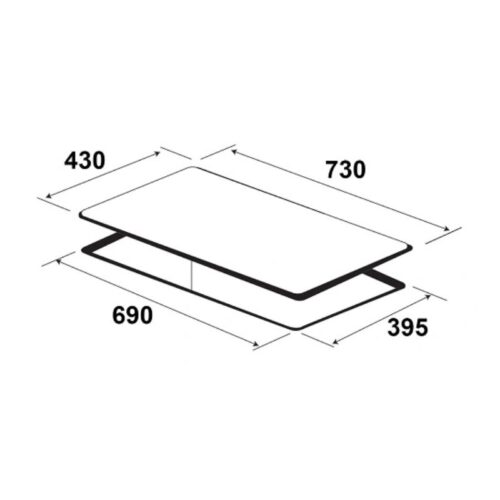 Bếp từ KAFF KF-FL68II 3 Kích thước lắp đặt bếp từ KAFF KF-FL68II