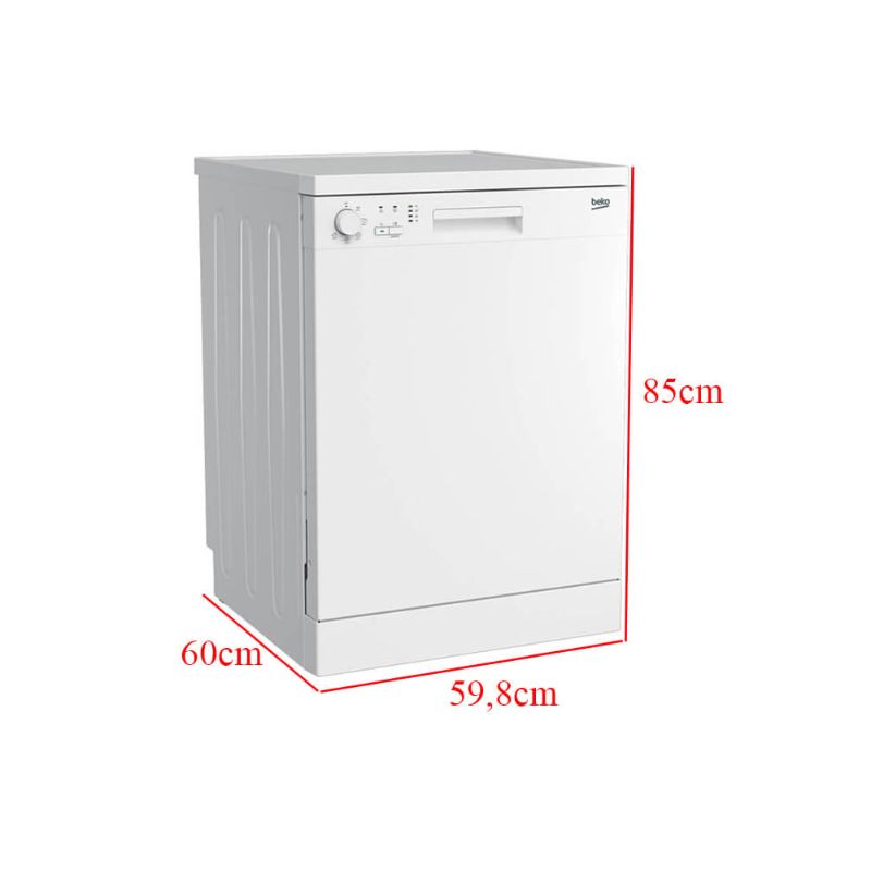 Kích thước máy rửa bát Beko DFN05311W Kích thước máy rửa bát Beko DFN05311W