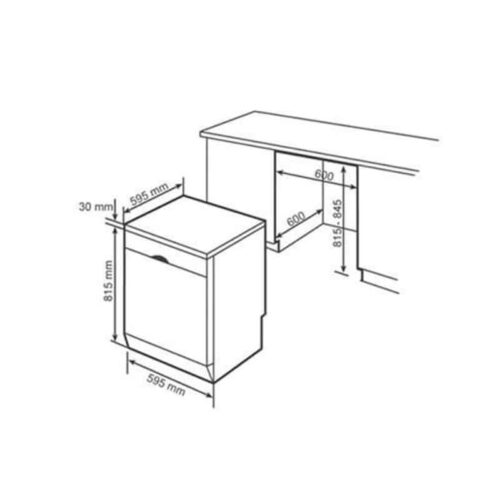 Máy rửa bát Bosch SGS2ITW11E 7 Kích thước Máy rửa bát Bosch SGS2ITW11E
