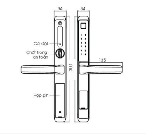 Khóa cửa điện tử chống nước Demax SL506 AG 3 sl506 ag 1