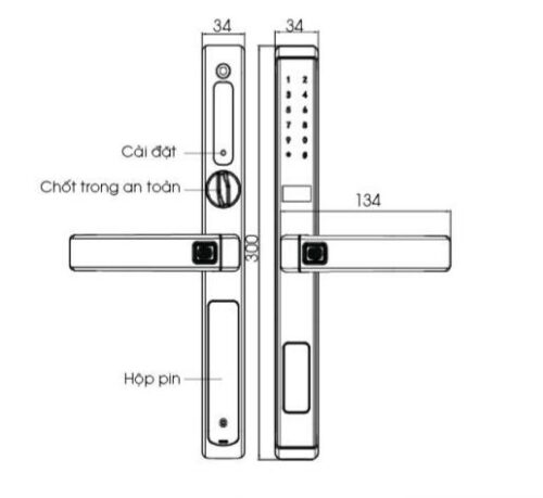 Khóa cửa điện tử chống nước Demax SL588 BL 3 sl588 bl 1