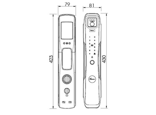 Khóa cửa điện tử nhận diện khuôn mặt Face ID - 3D Demax SL918 GS App Wifi 3 sl918 gs app wifi 1