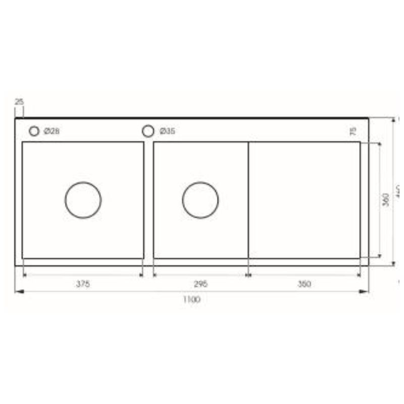 Kích thước chậu rửa Faster FS11046HMS Kích thước chậu rửa Faster FS11046HMS