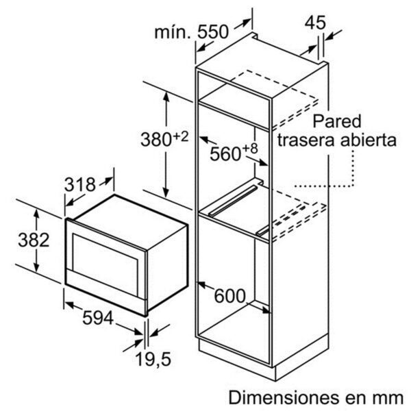 bosch-bfl634gb1-1 Kích thước Lò vi sóng Bosch BFL634GB1