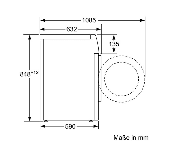 Máy giặt quần áo Bosch WAV28E43 8 Thông số kỹ thuật của Máy giặt Bosch WAV28E43