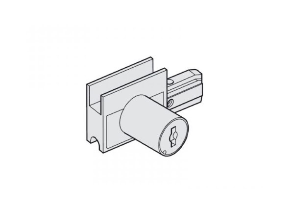 233-02-420 Miếng che cuối có khóa và khe kính Hafele 233.02.420