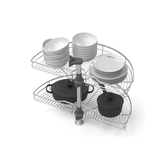 Bộ rổ góc xoay 180 độ Hafele Mezzo 548.37.001 Bộ rổ góc xoay 180 độ Hafele Mezzo 548.37.001