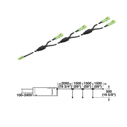 Dây nối chia 4 ngõ 24V Hafele 833.77.813