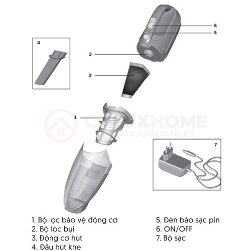 Máy hút bụi cầm tay Bosch BHN14090 3 BHN14090