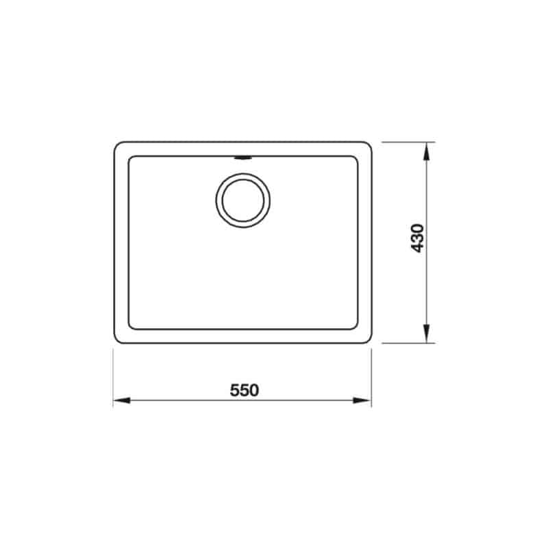 Kích thước chậu Rửa Chén Hafele HS19-GEN1S60 570.35.530 Kích thước chậu Rửa Chén Hafele HS19-GEN1S60 570.35.530