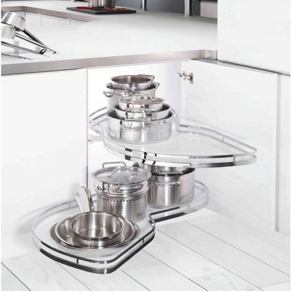 phu-kien-tu-bep-hafele-541-32-670 Bộ rổ góc Lemans II Hafele 541.32.670 màu Crom