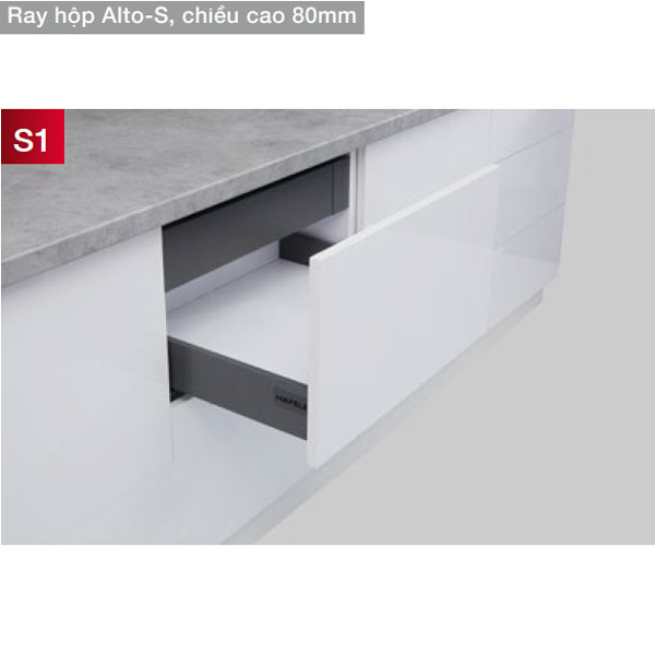 ray-hop-hafele-552-35-765 Ray hộp Alto-S chiều cao 80mm Hafele 552.35.765