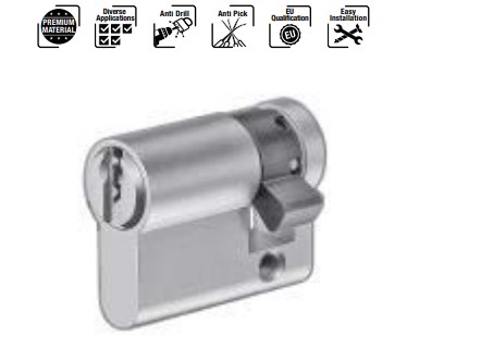 Ruột khóa 1 đầu Hafele 916.00.604, 50.5mm Đồng thau