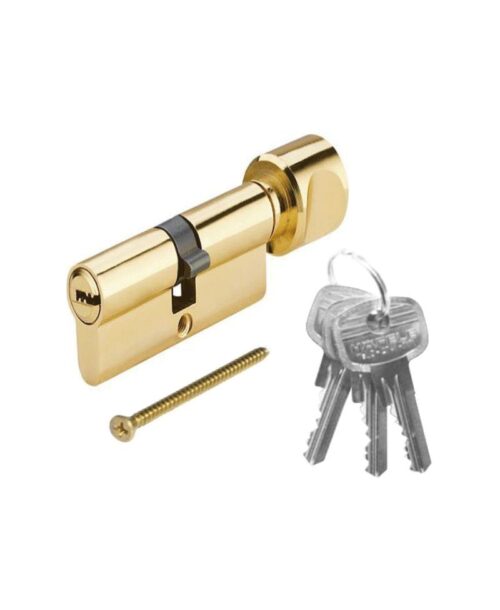 Ruột khóa 1 đầu chìa, 1 đầu vặn Hafele 916.01.068, 81mm Đồng thau