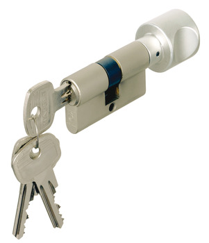 Ruột khóa 1 đầu chìa, 1 đầu vặn Hafele 916.08.272, 63mm Đồng thau