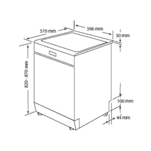 Máy rửa chén bát độc lập Hafele HDW F60C 533.23.200 15 bộ 5 Kích thước máy rửa chén bát độc lập Hafele HDW F60C 533.23.200