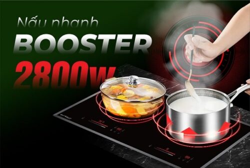 Bếp từ kết hợp hồng ngoại Eurosun EU-TE799Pro 7 Chế độ Booster của bếp từ kết hợp hồng ngoại Eurosun EU-TE799Pro