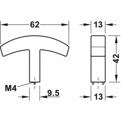 Tay nắm mạ đồng cổ mờ 62x42mm Hafele 106.70.131 3 Tay nắm mạ đồng cổ mờ 62x42mm Hafele 106.70.131